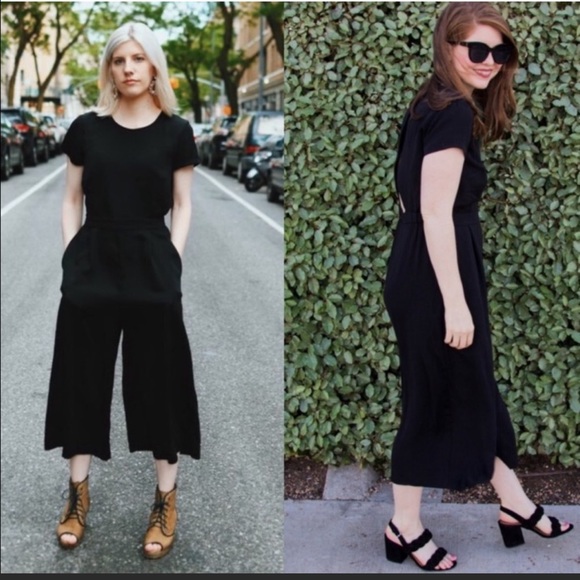 J Crew Open Back Drapy Wide Leg Jumpsuit - Picture 1 of 15